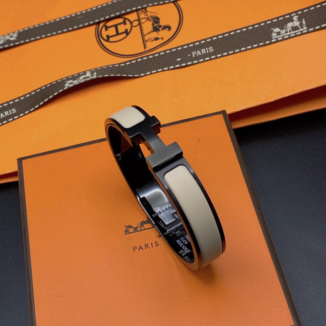 [Vellora-Opalyn]H BRACELET 12MM BLACK BEIGE CERAMIC