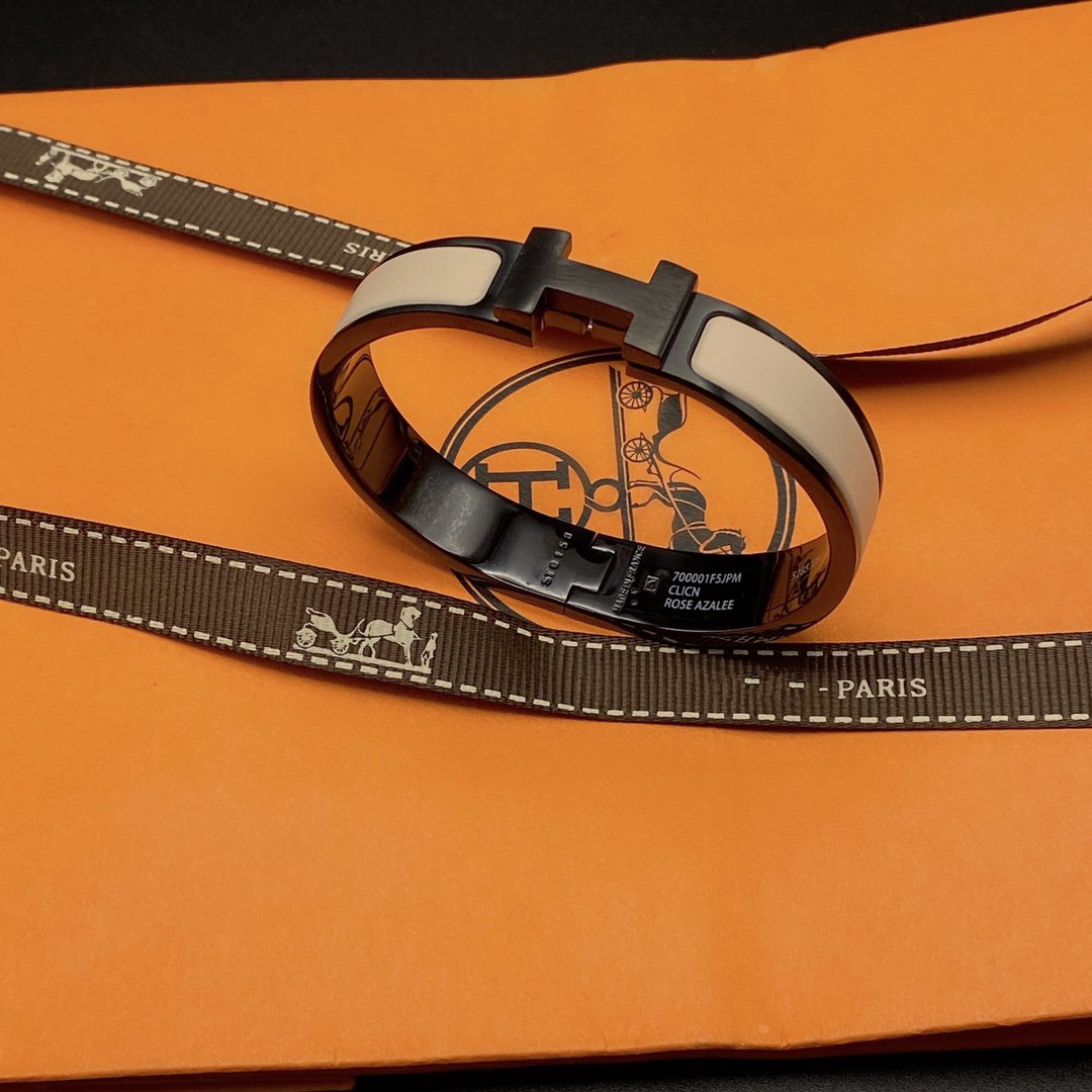 [Vellora-Opalyn]H BRACELET 12MM BLACK BEIGE CERAMIC