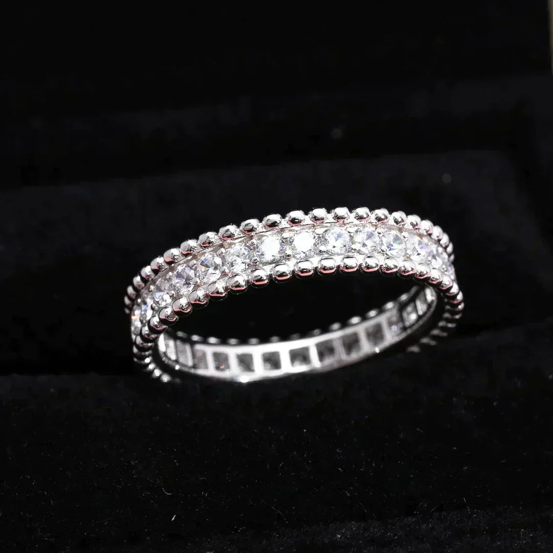 [Vellora-Opalyn]PERLEE DIAMOND SILVER RING