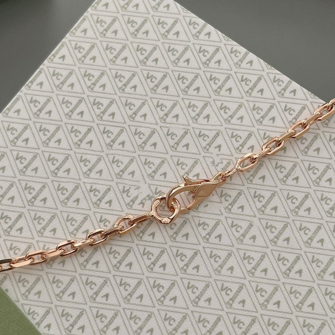 [Vellora-Opalyn]LUCKY SPRING 15 MOTIFS ROSE GOLD NECKLACE