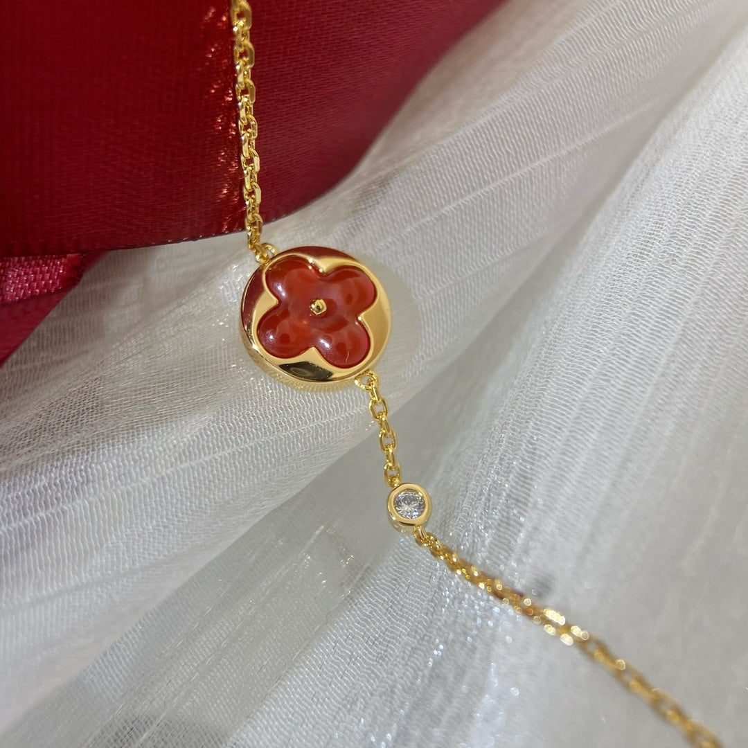 [Vellora-Opalyn]SUN PEDANT CARNELIAN BRACELET