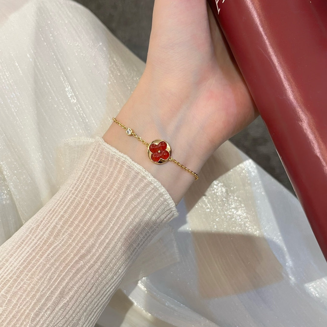 [Vellora-Opalyn]SUN PEDANT CARNELIAN BRACELET
