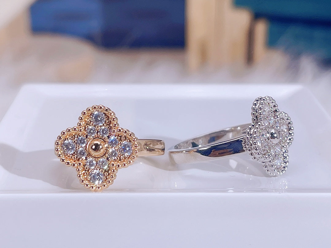 [Vellora-Opalyn]CLOVER DIAMOND RING