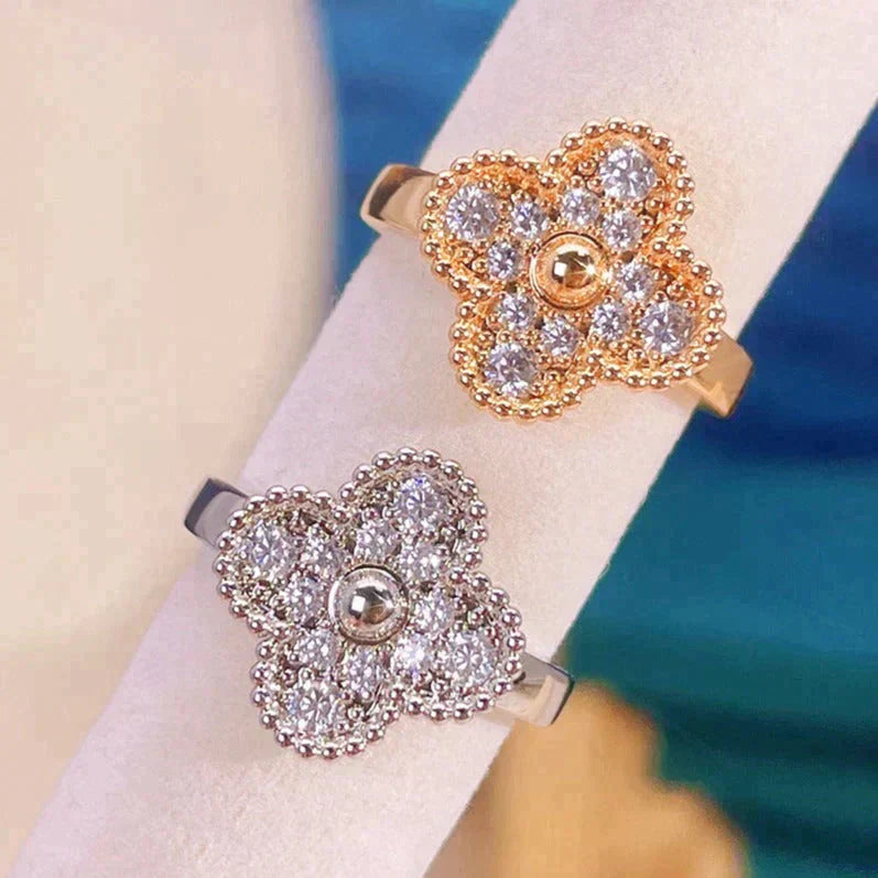 [Vellora-Opalyn]CLOVER DIAMOND RING