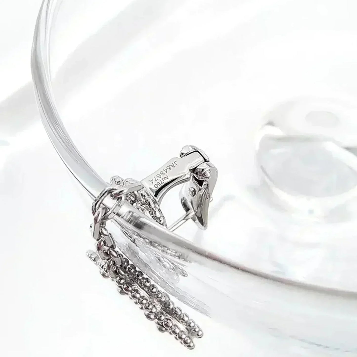 [Vellora-Opalyn]CLOVER 2 MOTIFS  DIAMOND ONYX EARRINGS SILVER