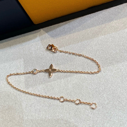 [Vellora-Opalyn]STAR DIAMOND PINK GOLD BRACELET