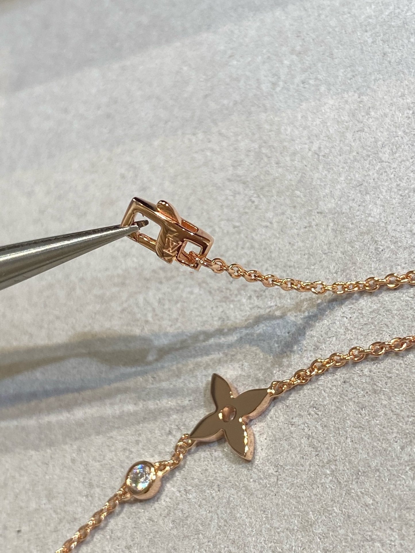 [Vellora-Opalyn]STAR DIAMOND PINK GOLD BRACELET
