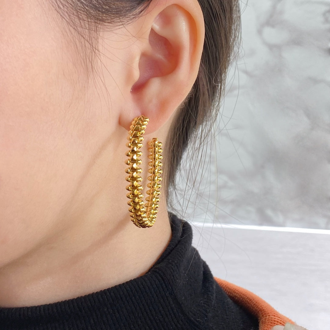 [Vellora-Opalyn]CLASH LARGE HOOP EARRINGS
