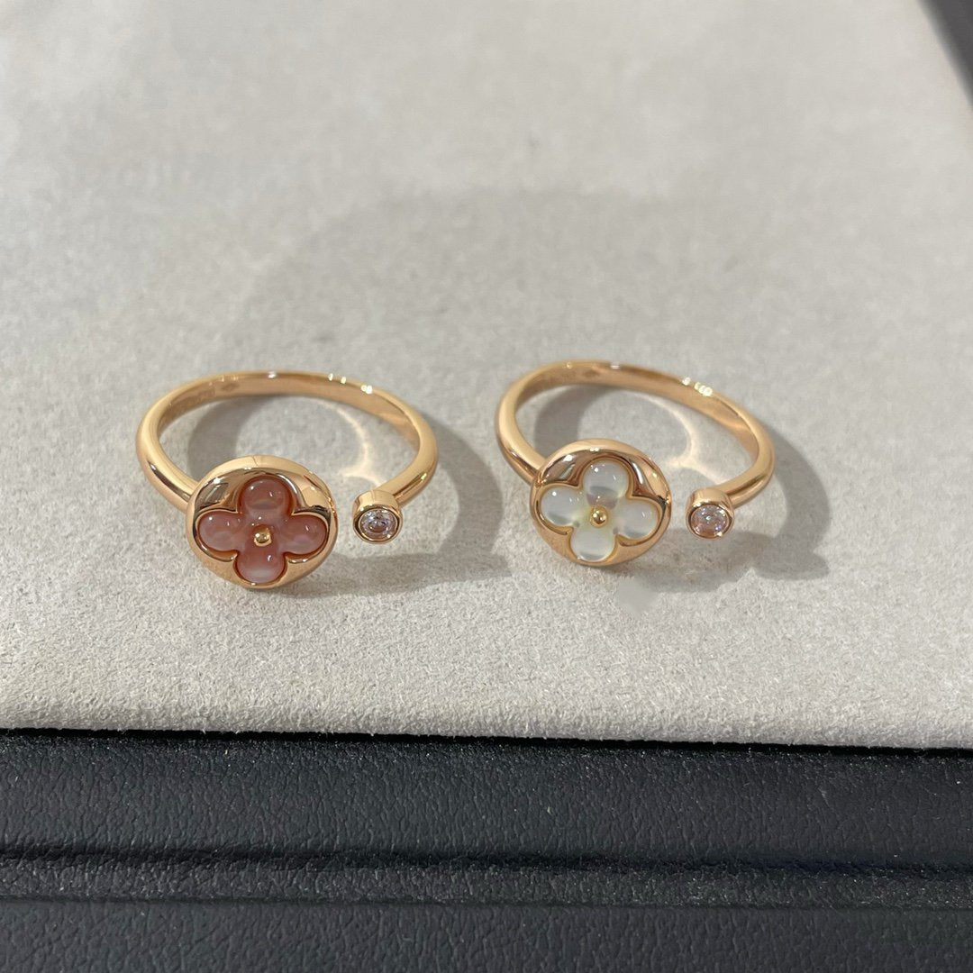[Vellora-Opalyn]SUN 1 DIAMOND PINK MOP RING