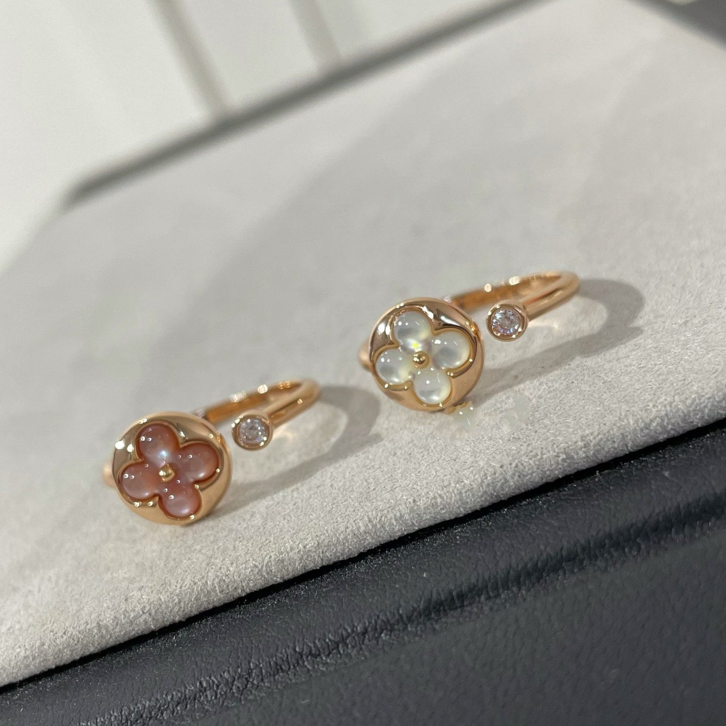 [Vellora-Opalyn]SUN 1 DIAMOND PINK MOP RING