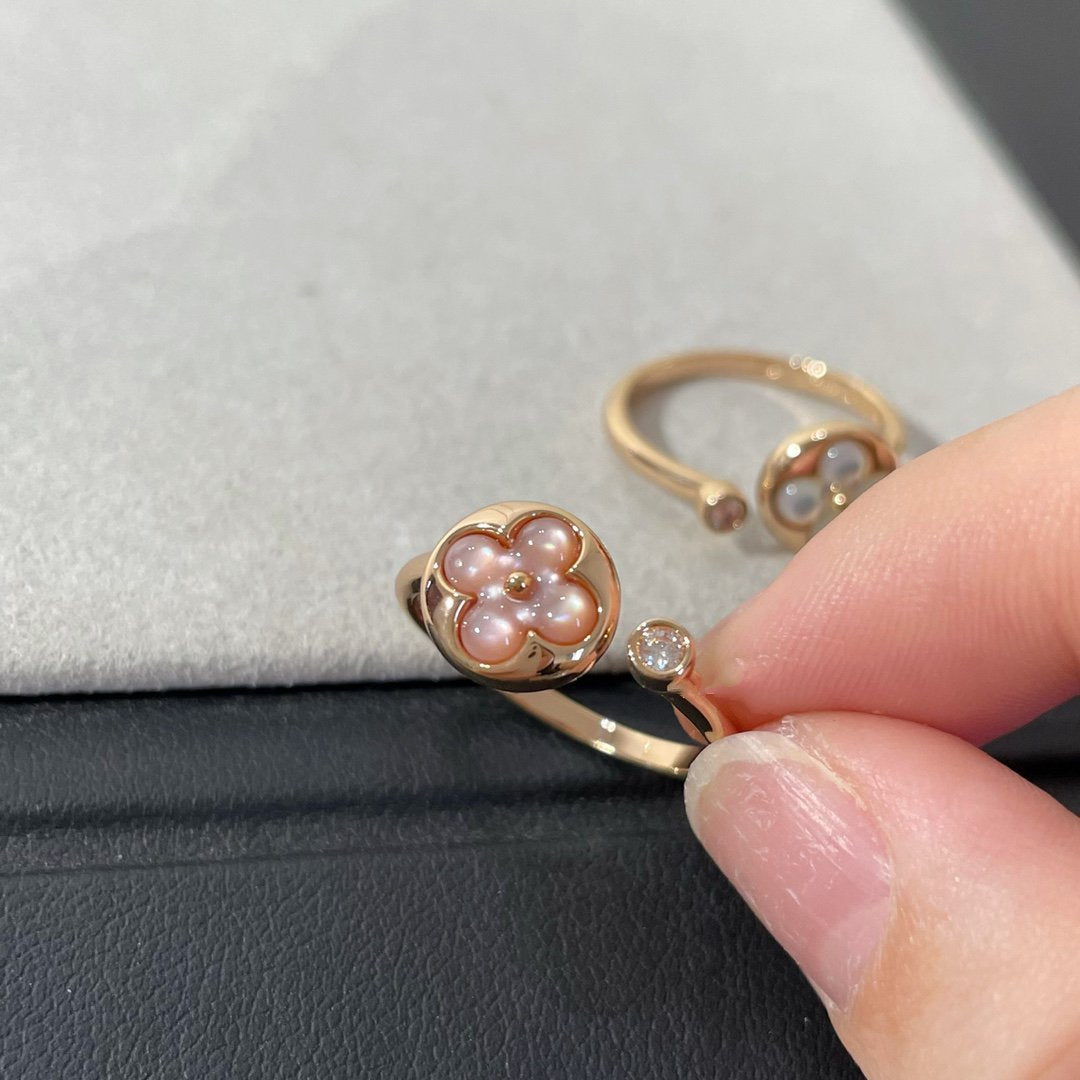 [Vellora-Opalyn]SUN 1 DIAMOND PINK MOP RING