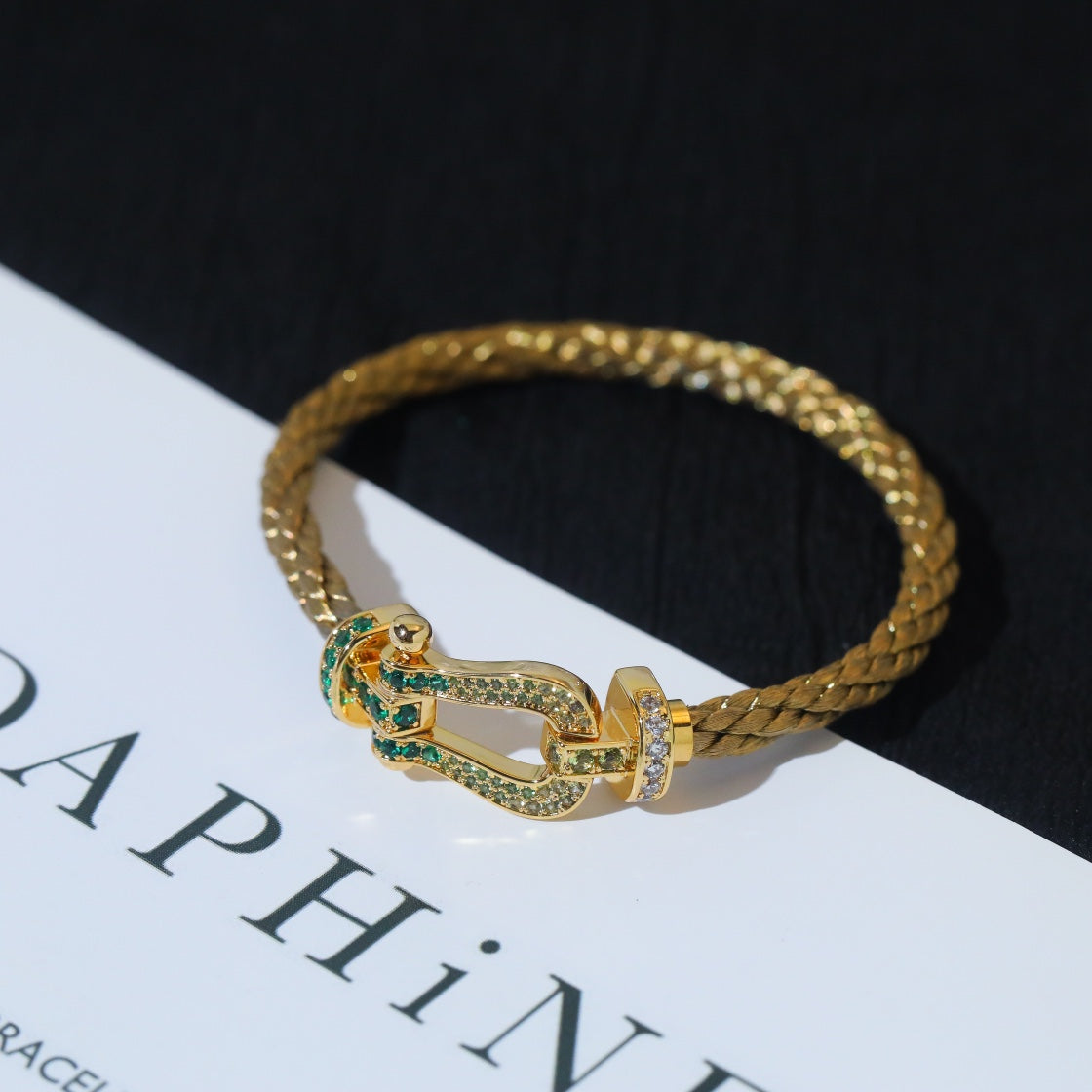 [Vellora-Opalyn]FORCE 10 GOLD GREEN DIAMOND PAVED