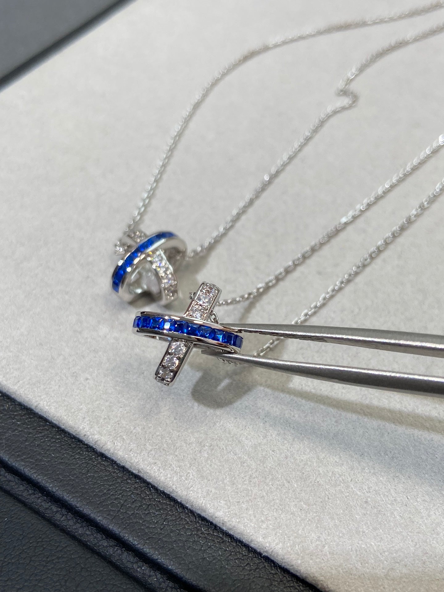 [Vellora-Opalyn]LIENS DIAMOND SILVER NECKLACE
