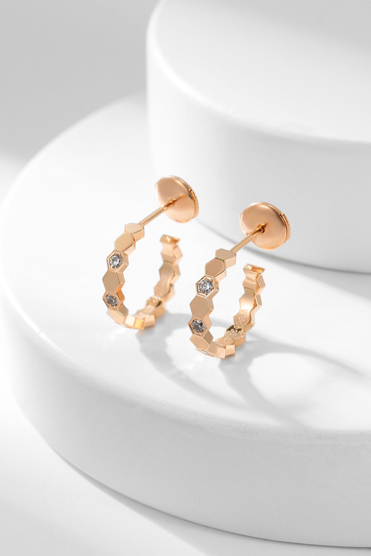 [Vellora-Opalyn]BEE LOVE DIAMOND HOOP EARRINGS