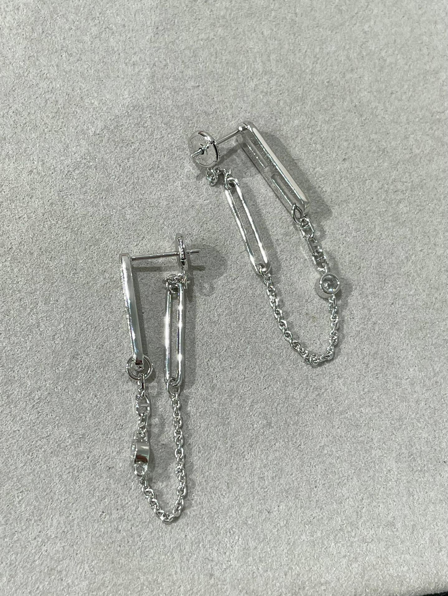 [Vellora-Opalyn]CHAINE CHAOS DIAMOND DROP EARRINGS