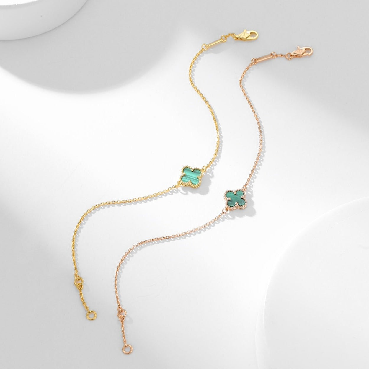 [Vellora-Opalyn]CLOVER BRACELET MALACHITE 1 MOTIF