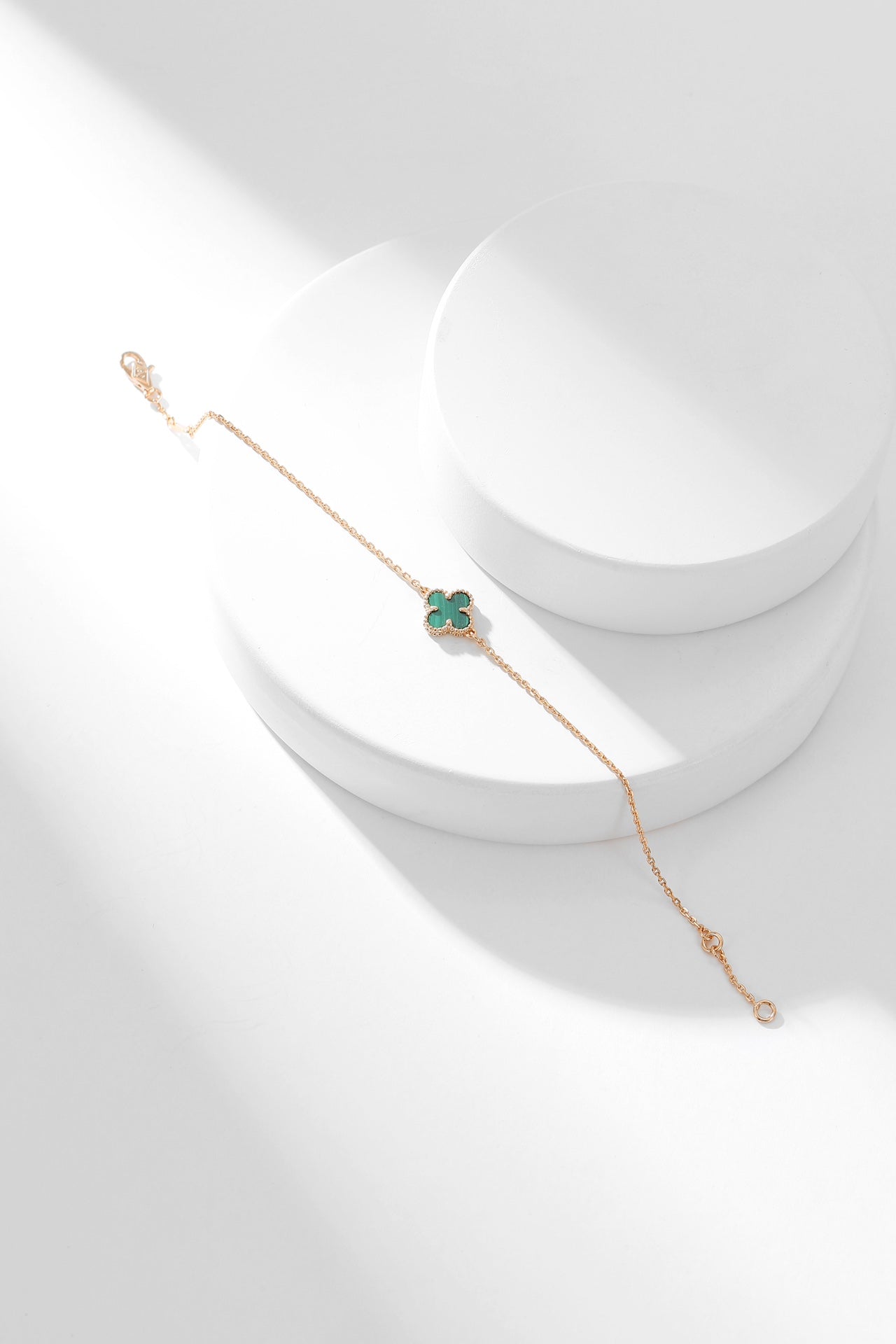 [Vellora-Opalyn]CLOVER BRACELET MALACHITE 1 MOTIF