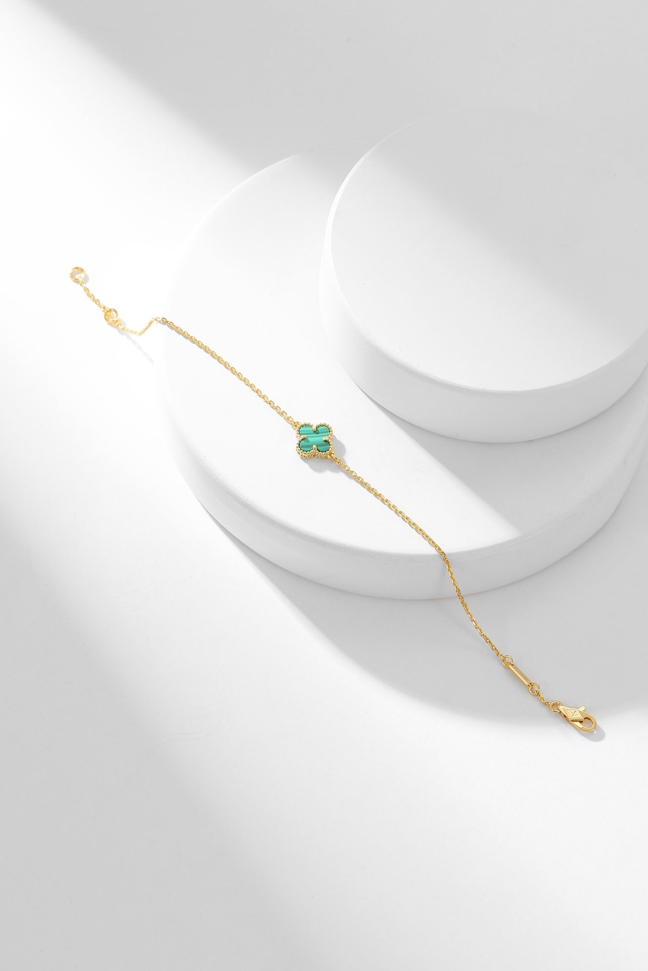[Vellora-Opalyn]CLOVER BRACELET MALACHITE 1 MOTIF