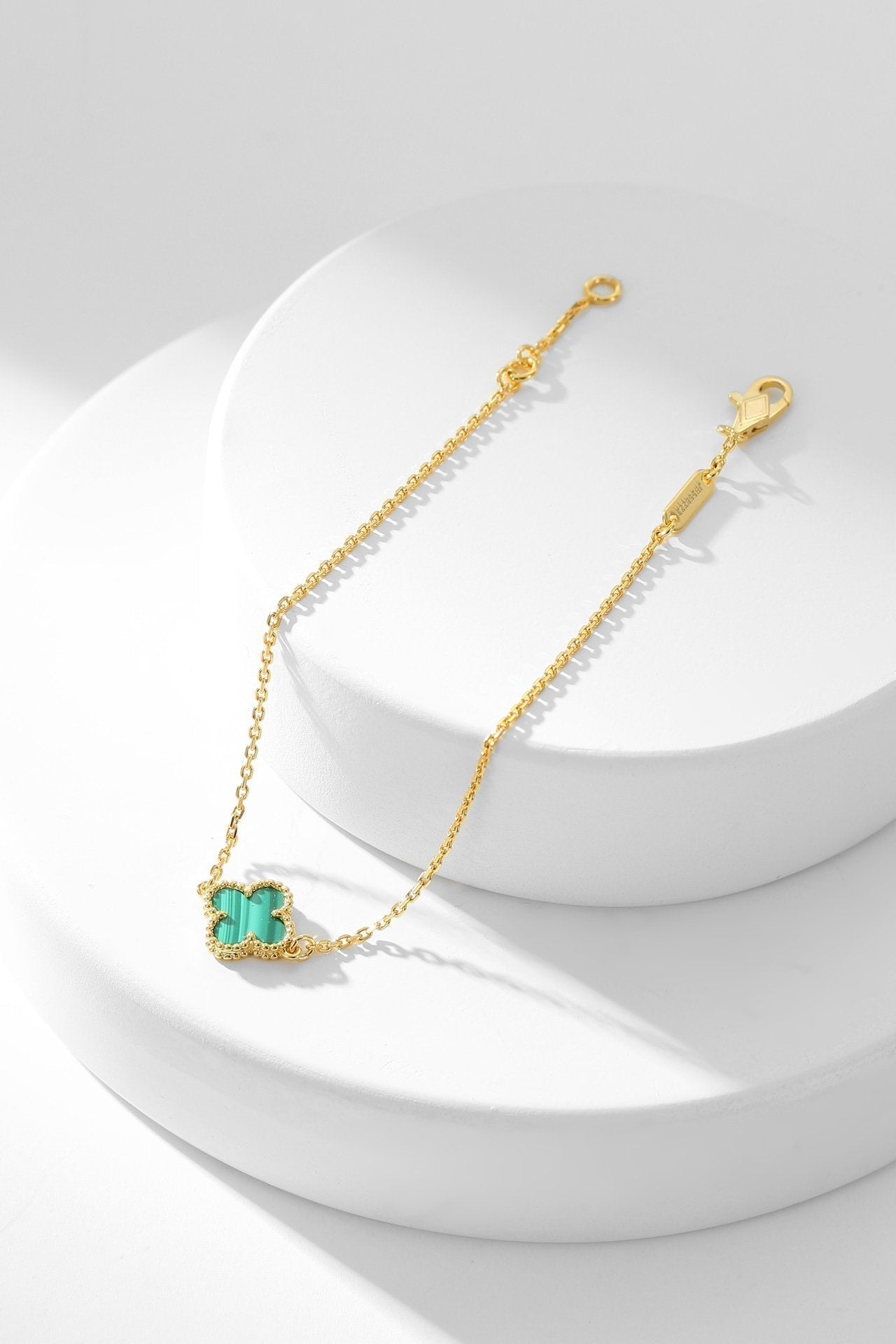 [Vellora-Opalyn]CLOVER BRACELET MALACHITE 1 MOTIF