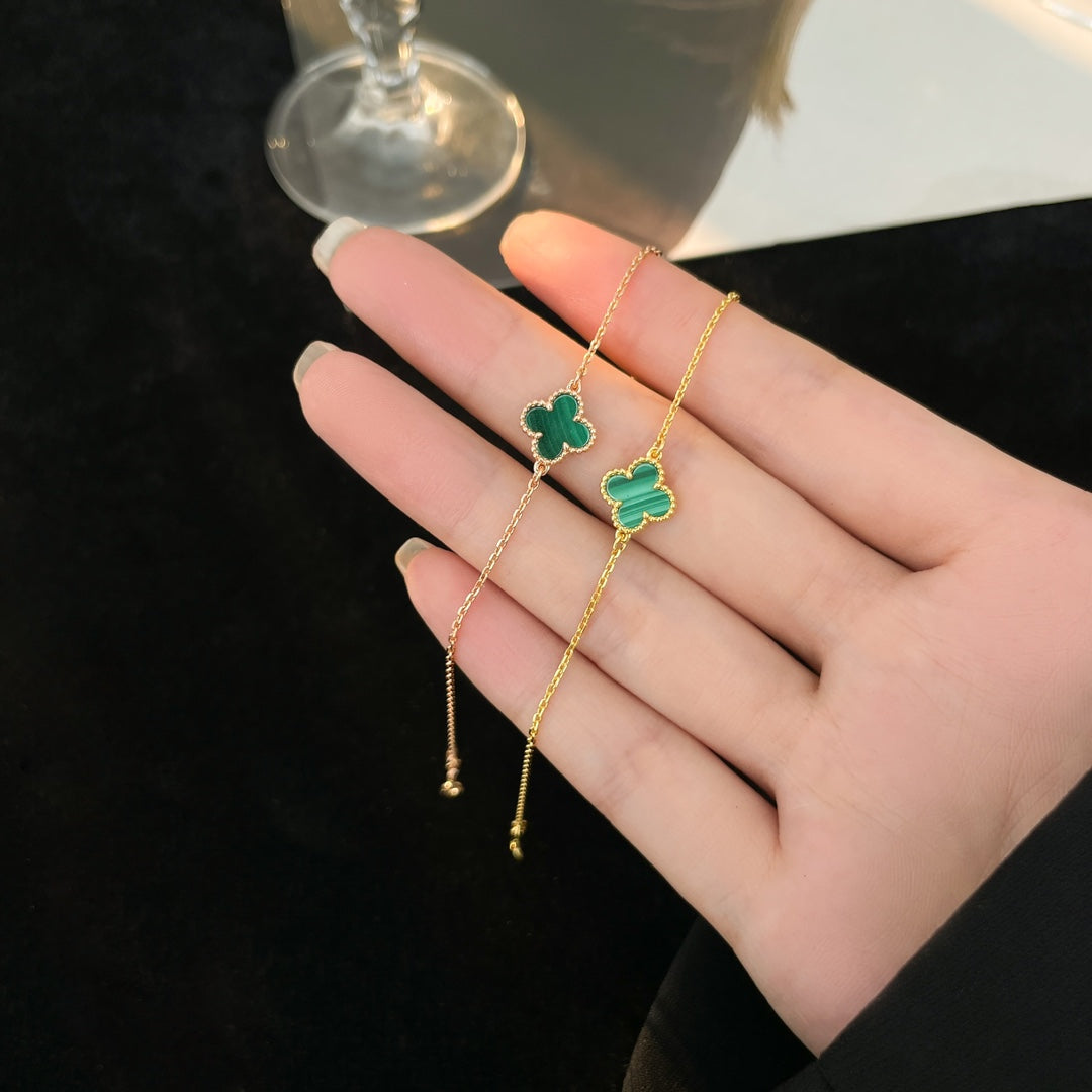 [Vellora-Opalyn]CLOVER BRACELET MALACHITE 1 MOTIF