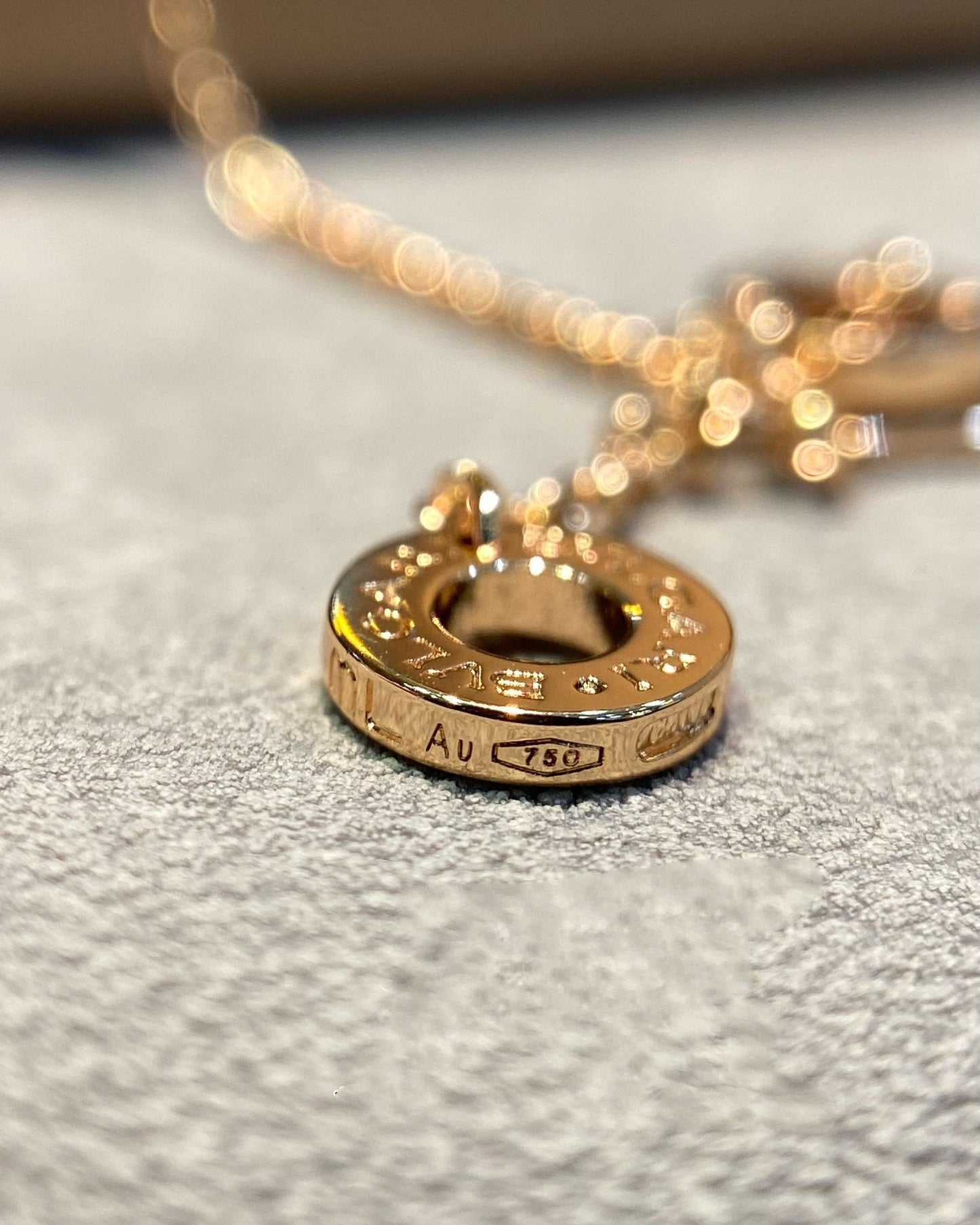 [Vellora-Opalyn]DREAM MOP DIAMOND PAVED PINK GOLD NECKLACE