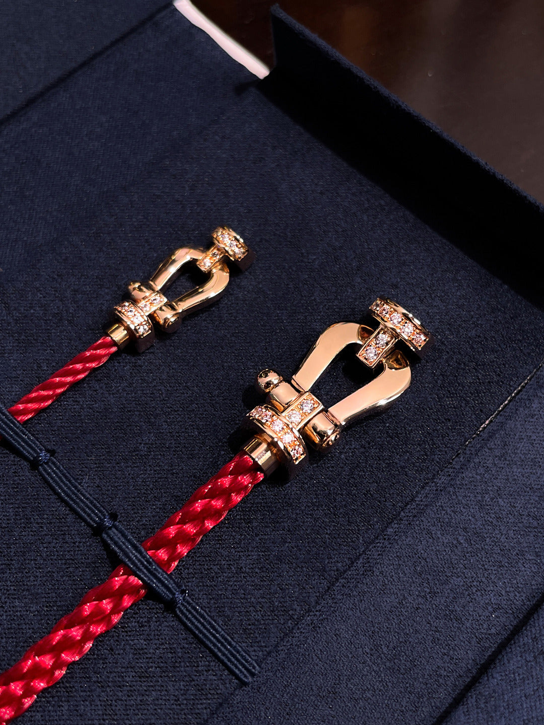 [Vellora-Opalyn]FORCE 10 HALF DIAMOND PINK GOLD RED CORDERI LARGE AND MEDIUM MODEL