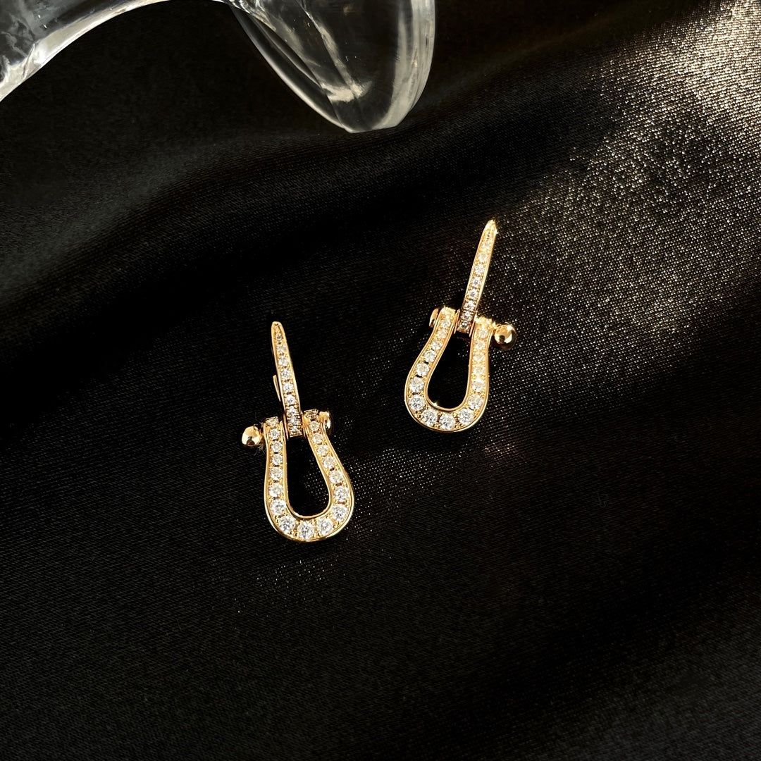 [Vellora-Opalyn]FORCE 10 FULL DIAMOND DROP EARRINGS MEDIUM MODEL