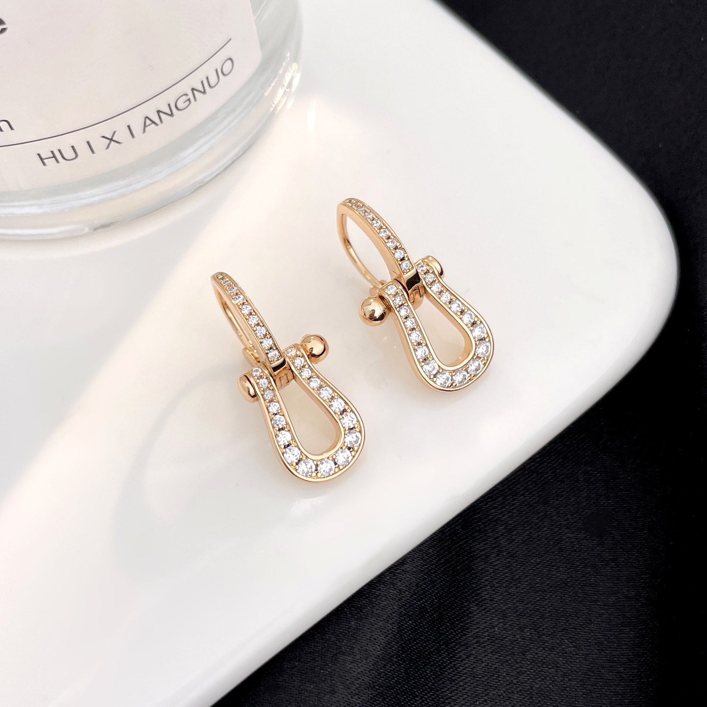 [Vellora-Opalyn]FORCE 10 FULL DIAMOND DROP EARRINGS MEDIUM MODEL