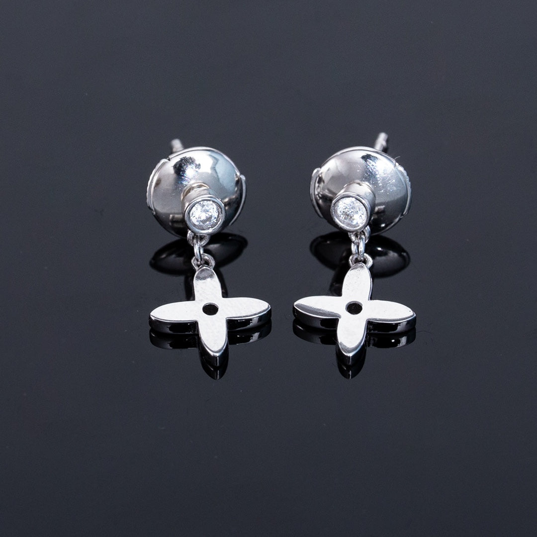 [Vellora-Opalyn]VIDYLLE SILVER DIAMOND MINI DROP EARRINGS