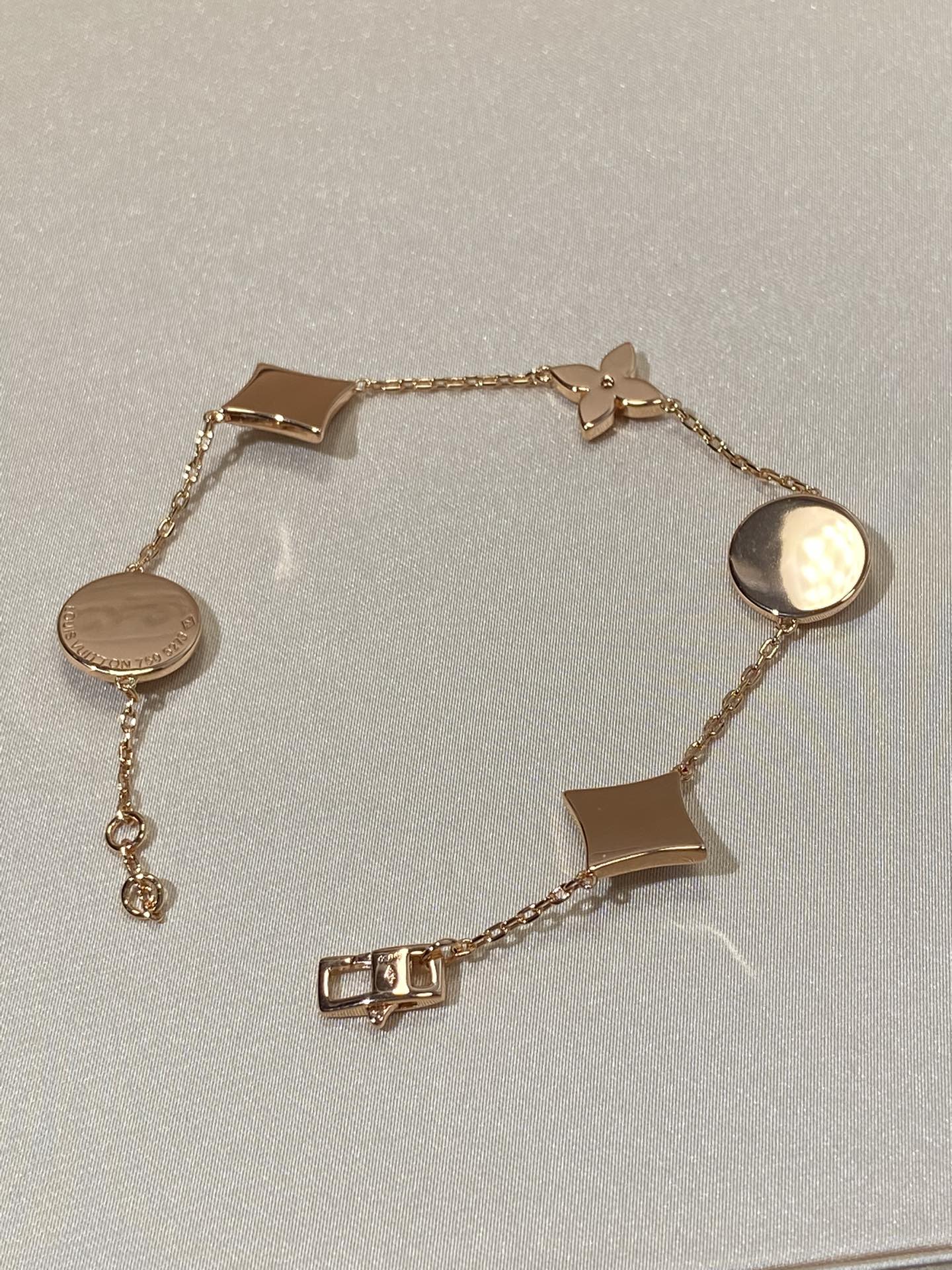 [Vellora-Opalyn]STAR AND SUN 5 MOTIF MOP PINK GOLD BRACELET