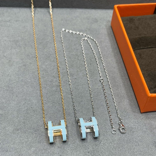 [Vellora-Opalyn]POP H SKY BLUE NECKLACE