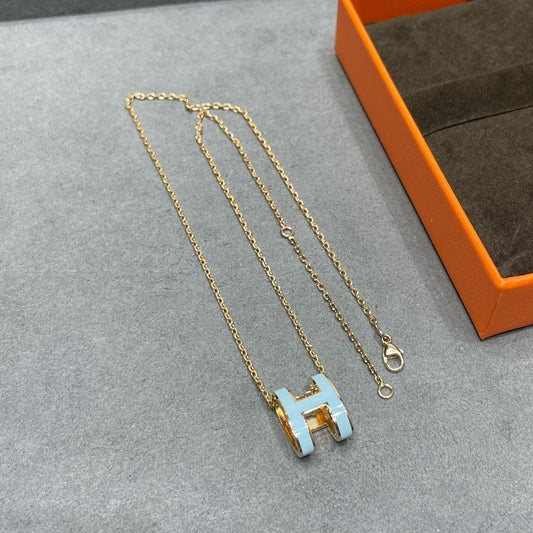 [Vellora-Opalyn]POP H SKY BLUE NECKLACE