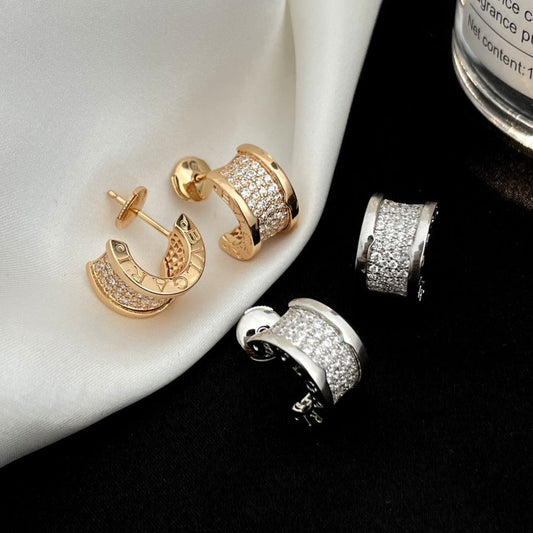 [Vellora-Opalyn]ZERO 1 DIAMOND PAVED EARRINGS