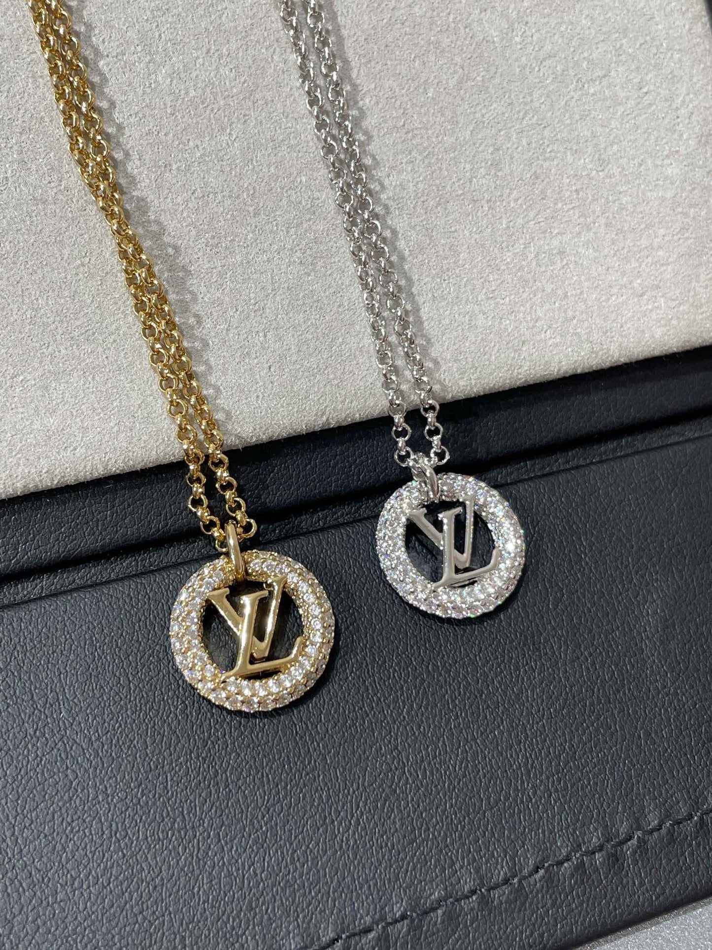 [Vellora-Opalyn]BY NIGHT DIAMOND PAVED NECKLACE
