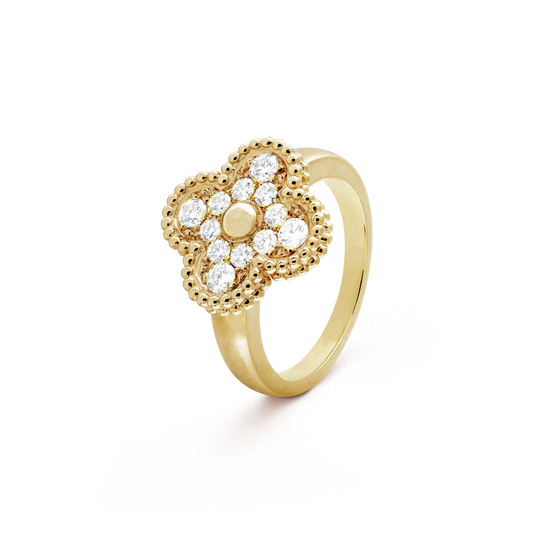 [Vellora-Opalyn]CLOVER DIAMOND RING