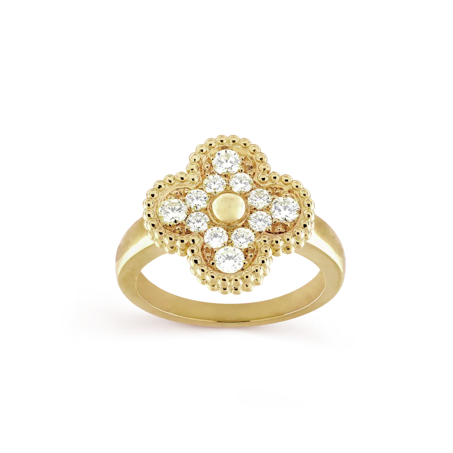 [Vellora-Opalyn]CLOVER DIAMOND RING