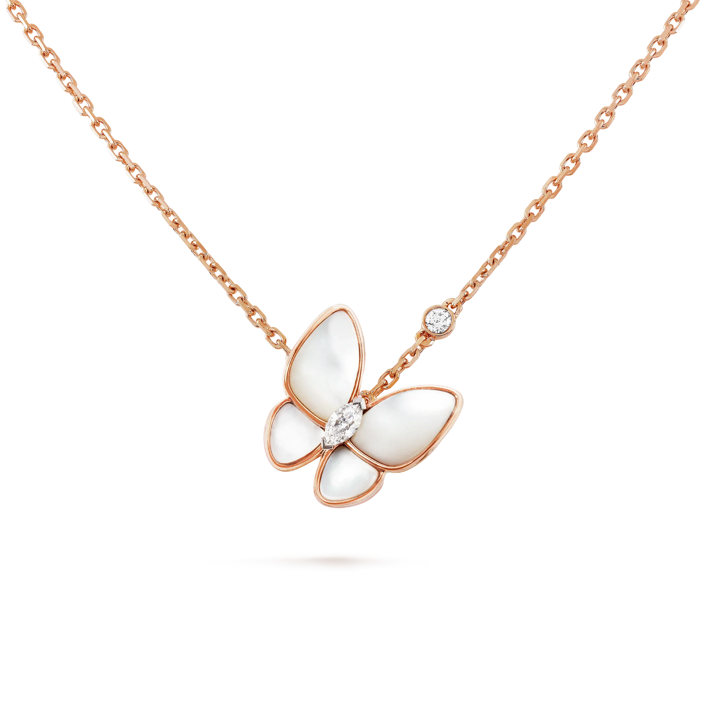 [Vellora-Opalyn]BUTTERFLY MOP DIAMOND NECKLACE