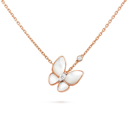 [Vellora-Opalyn]BUTTERFLY MOP DIAMOND NECKLACE