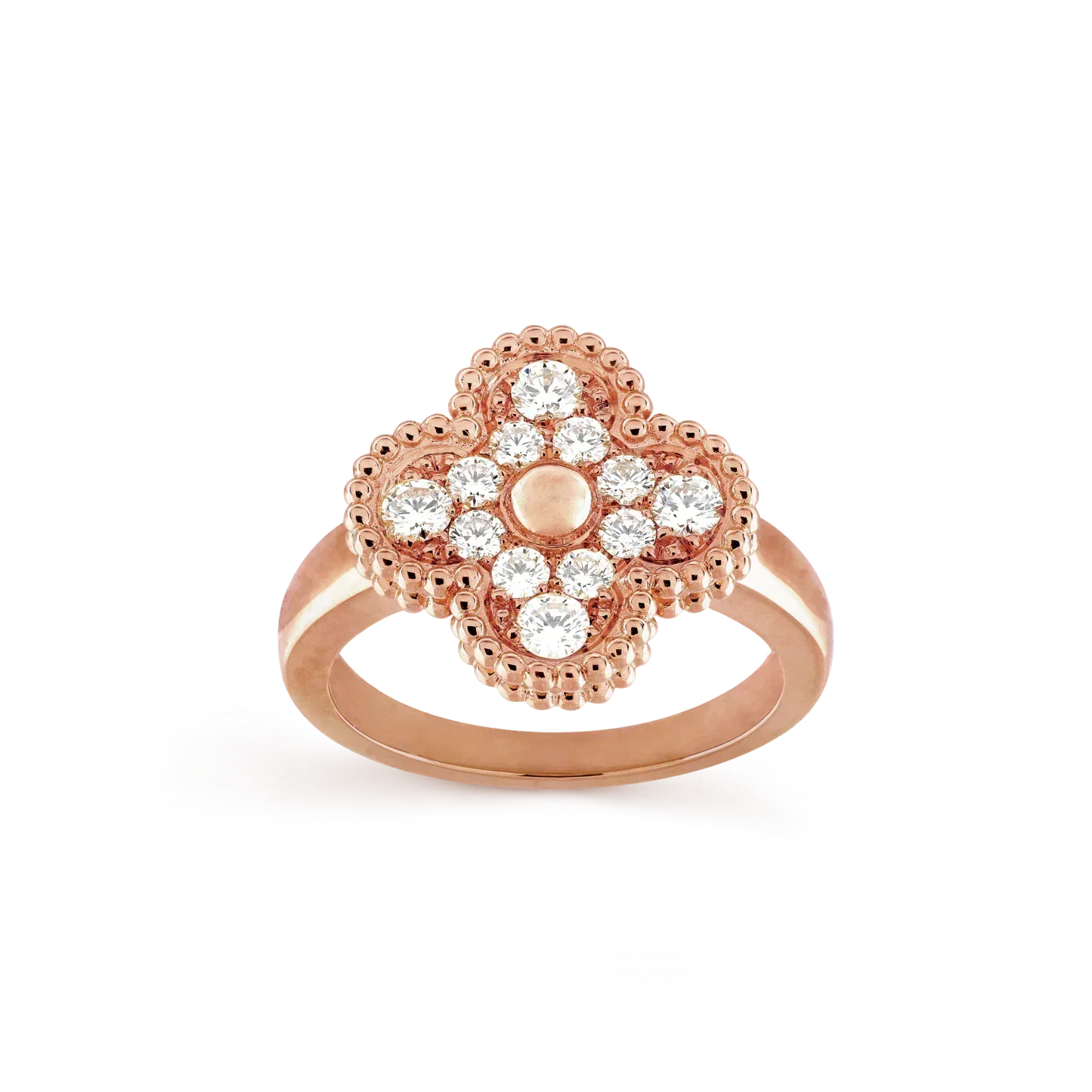 [Vellora-Opalyn]CLOVER DIAMOND RING
