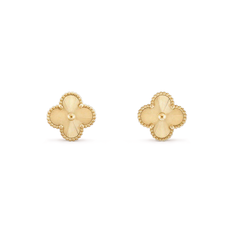 [Vellora-Opalyn]CLOVER MINI 9.5MM LASER EARRINGS