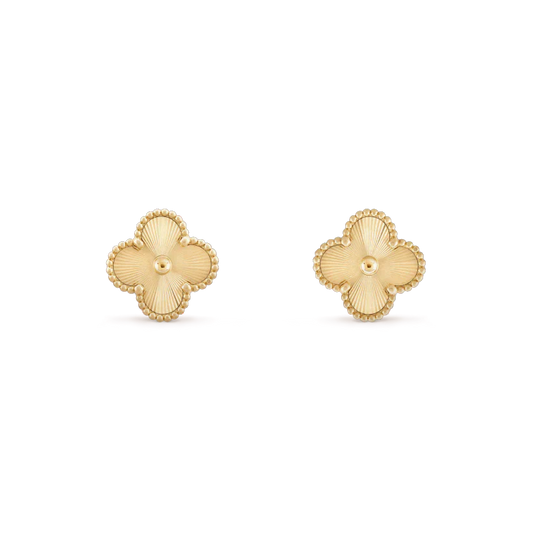 [Vellora-Opalyn]CLOVER MINI 9.5MM LASER EARRINGS