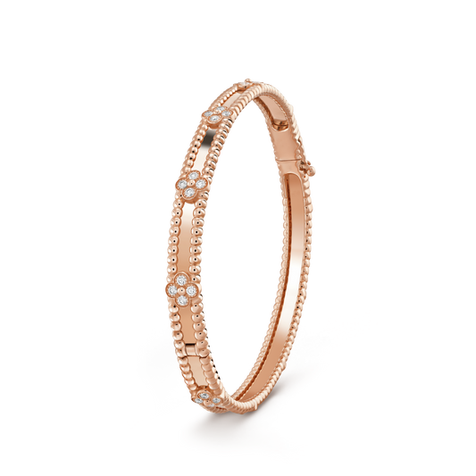 [Vellora-Opalyn]CLOVER BRACELET 4MM DIAMONDS