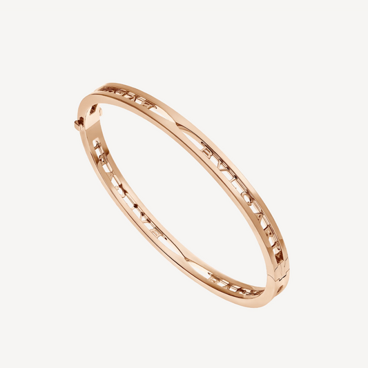 [Vellora-Opalyn]ZERO 1 SPIRAL LOGO PINK GOLD BRACELET