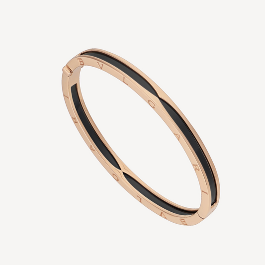 [Vellora-Opalyn]ZERO 1 PINK GOLD WITH BLACK CERAMIC BRACELET