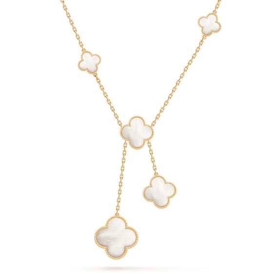 [Vellora-Opalyn]CLOVER MOTHER OF PEARL NECKLACE 6 MOTIF