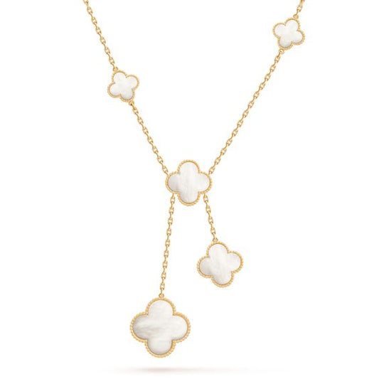 [Vellora-Opalyn]CLOVER MOTHER OF PEARL NECKLACE 6 MOTIF