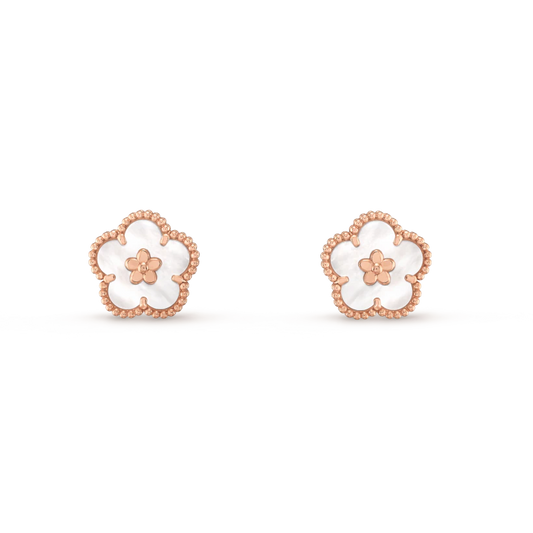 [Vellora-Opalyn]LUCKY PINK GOLD WHITE MOP EARRINGS