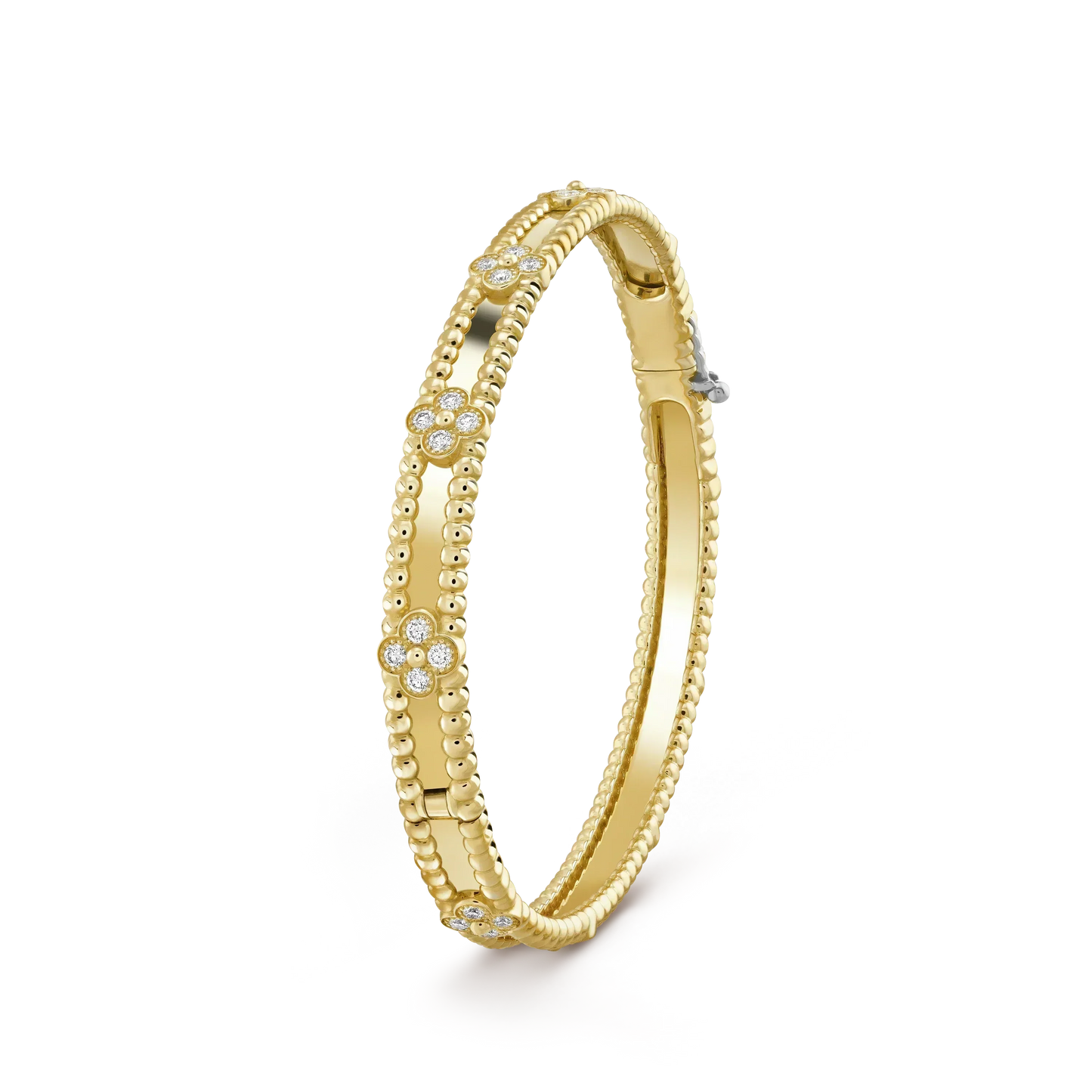 [Vellora-Opalyn]CLOVER BRACELET 4MM DIAMONDS