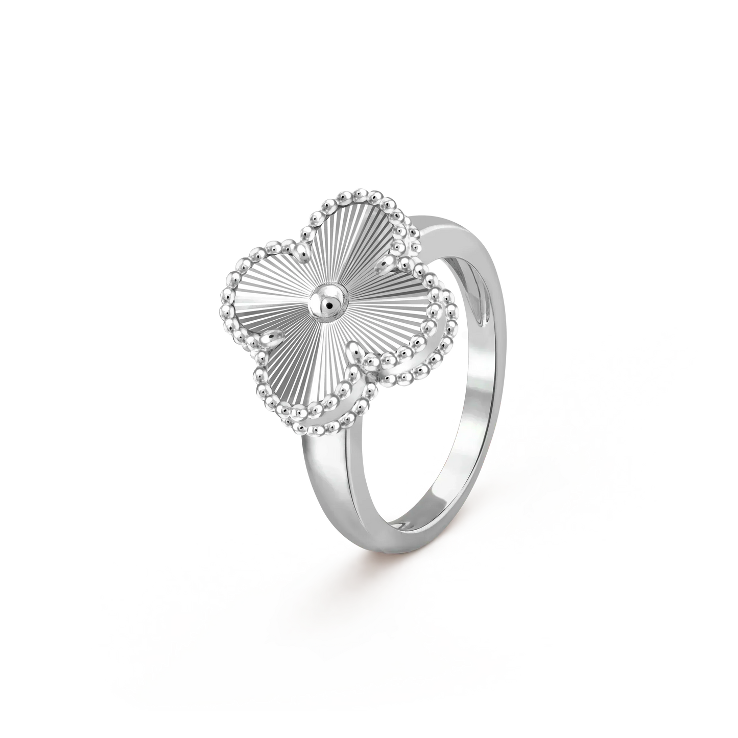 [Vellora-Opalyn]CLOVER SILVER RING