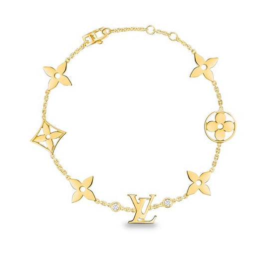 [Vellora-Opalyn]STAR AND SUN 7 MOTIFS GOLD BRACELET